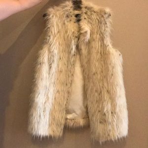 Rachel Zoe faux fur vest jacket size L